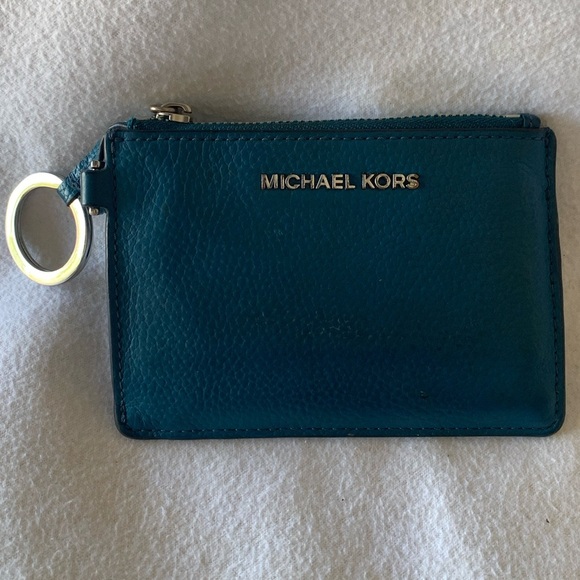 Michael Kors Handbags - Michael Kors Coin Purse, CC Wallet Jetset Leather W/Keychain, Zip, 3 Cc Slots